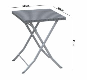 Zostava nábytku na balkón v antracitovej farbe