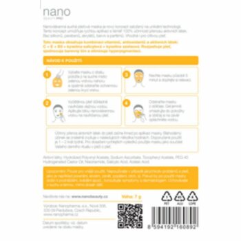 nanoBeauty Rozjasňujúca nanovlákenná maska​ INTENSIVE