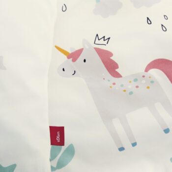 s.Oliver Detské saténové obliečky do postieľky Unicorn, 100 x 135 cm, 40 x 60 cm