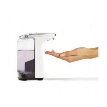 simplehuman Bezdotykový dávkovač mydla Simplehuman - 237 ml, Biely plast , chróm