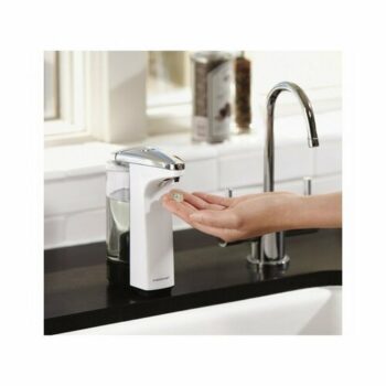 simplehuman Bezdotykový dávkovač mydla Simplehuman - 237 ml, Biely plast , chróm