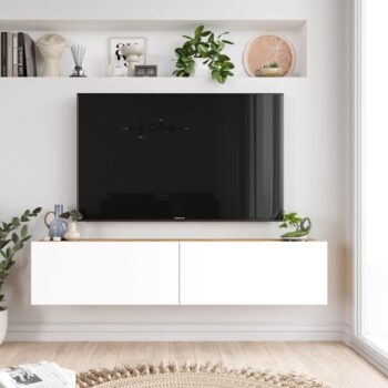 FREY 10: Elegancia bielej farby spojená s teplom borovice v stolíku pre TV Model FREY 10 predstavuje dokonalú syntézu elegancie a funkčnosti v kategórii televíznych stolíkov. Jeho kombinácia bielej a borovice prináša jemný kontrast, ktorý zároveň vytvára harmonický vzhľad ideálny pre obývačku, kanceláriu alebo pracovňu.  Typ tovaru: stolík TV - esenciálny kúsok pre moderné interiéry Materiál: kvalitné LTD s hrúbkou 18 mm, čo zaisťuje dlhú odolnosť a stabilitu Rozmery: 140 x 31, 6 x 29,6 cm - optimalizované pre maximálne využitie priestoru Farba: svieža biela doplnená o teplú borovicu, vytvárajúca unikátny vizuálny dojem Vybavenie : dve priestranné dvierka (skrinka) ponúkajú dostatok miesta na skladovanie elektroniky alebo ďalšieho príslušenstva Štýl: moderný a dizajnový vzhľad, ktorý je v súlade s aktuálnymi trendmi Tvar: obdĺžnikový a rovný - jednoduchosť a elegancia v jednom  Urobte svoju obývačku ešte pohodlnejšou a štýlovejšou s modelom FREY 10< /strong>. Tento televízny stolík je tou pravou voľbou pre všetkých, ktorí hľadajú kombináciu kvality, designu a funkčnosti.