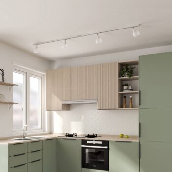 1-okruhový koľajnicový systém Lindby Linaro, E14, 4 svetlá, biely