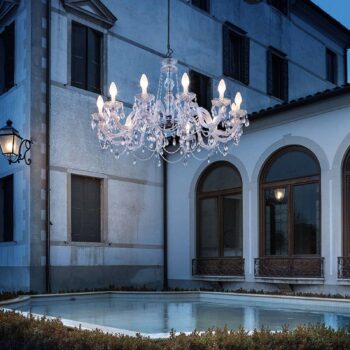 12-plameňový vonkajší LED luster Drylight S12