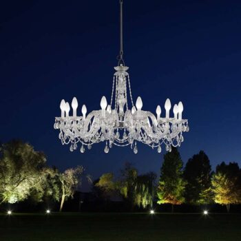 12-plameňový vonkajší LED luster Drylight S12