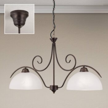 2-pl. Závesná lampa JANA s alabastrovým sklom