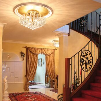 24 K pozlátené stropné svietidlo LENNARDA