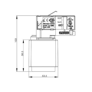 3-fázový zásuvkový adaptér D, biely, 1380 W