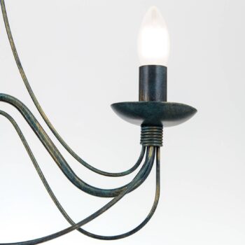 3-plameňová závesná lampa CLARA vidiecky dom