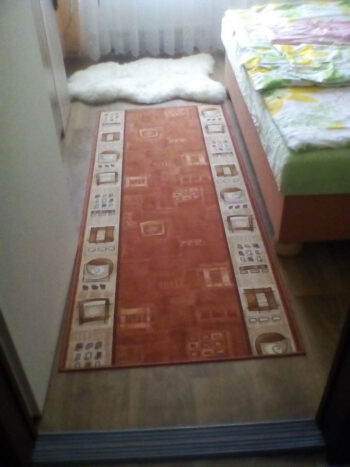 AKCIA: 310x100 cm Protišmykový behúň na mieru Zara 921 červenohnedá, béžová, červená, chodba / predsieň