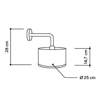 ALMUT 2610 nástenné svetlo Ø25 cm seno/ružový kvet