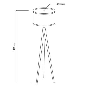 ALMUT 2610 stojaca lampa seno/červené kvety ruže