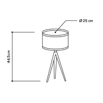 ALMUT 2610 stolová lampa, seno s modrými nevädzami