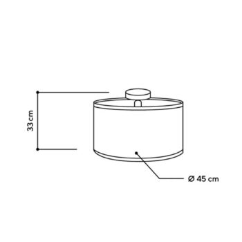 ALMUT 2610 stropné svietidlo Ø 45 cm, čisté seno
