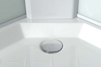 AQUALINE - AIGO Štvrťkruhová sprchová zástena 900x900x2040, biely profil, číre sklo YB93