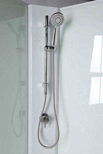 AQUALINE - AIGO Štvrťkruhová sprchová zástena 900x900x2040, biely profil, číre sklo YB93
