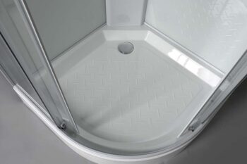 AQUALINE - AIGO Štvrťkruhová sprchová zástena 900x900x2040, biely profil, číre sklo YB93