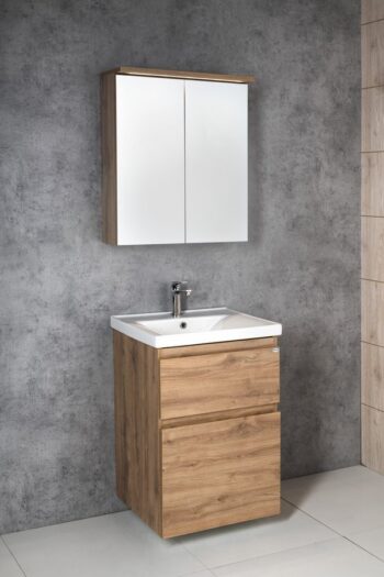 AQUALINE - ALTAIR umývadlová skrinka 57x72,5x45cm, dub emporio AI360