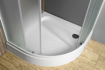 AQUALINE - ARLEN štvrťkruhová sprchová zástena 900x900, sklo Brick BTR900