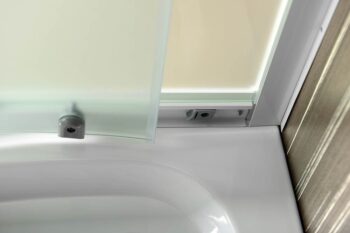 AQUALINE - ARLEN štvrťkruhová sprchová zástena 900x900, sklo Brick BTR900