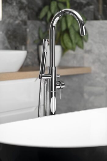 AQUALINE - CETO vaňová batéria do podlahy, chróm BV357