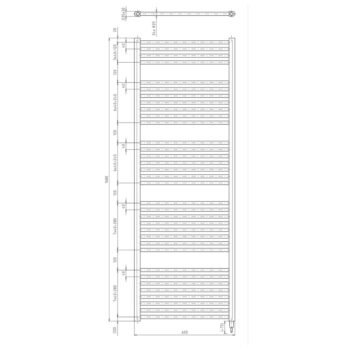AQUALINE - DIRECT-E elektrické vykurovacie teleso, rovné, 600x1680 800 W, biela ILE66T
