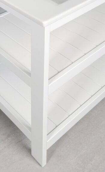 AQUALINE - ETIDE policová umývadlová skrinka 61,5x85x44 cm, matná biela ET610