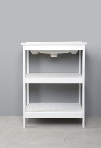AQUALINE - ETIDE policová umývadlová skrinka 61,5x85x44 cm, matná biela ET610