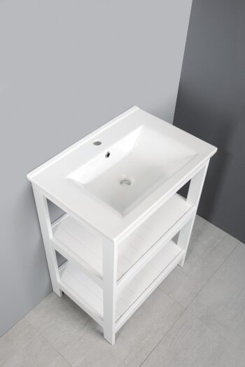 AQUALINE - ETIDE policová umývadlová skrinka 61,5x85x44 cm, matná biela ET610