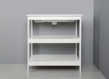 AQUALINE - ETIDE policová umyvadlová skříňka 81,5x86x44 cm, matná biela ET830