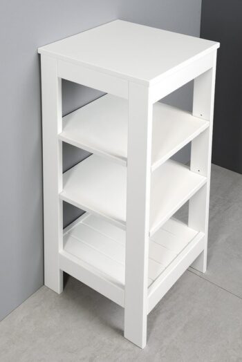 AQUALINE - ETIDE policový regál 36x86x36 cm, biela mat ET086