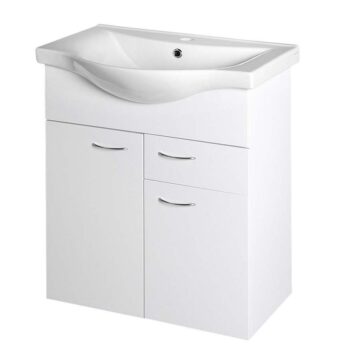 AQUALINE - KERAMIA FRESH umývadlová skrinka, 1 zásuvka, 60,6x74x34cm, biela 50064A