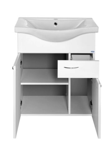 AQUALINE - KERAMIA FRESH umývadlová skrinka, 1 zásuvka, 60,6x74x34cm, biela 50064A