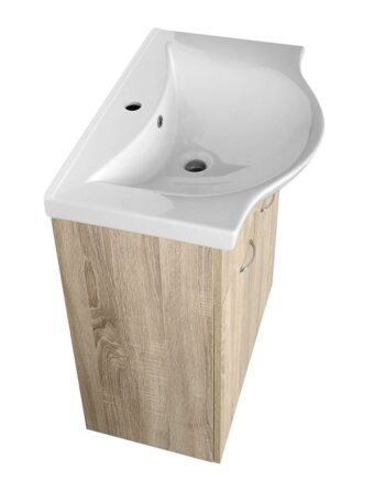 AQUALINE - KERAMIA FRESH umývadlová skrinka 60,6x74x34cm, dub platin 50065
