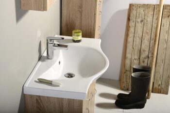 AQUALINE - KERAMIA FRESH umývadlová skrinka 74,5x74x34,7cm, dub platin 50083