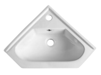 AQUALINE - Keramické umývadlo rohové 41x41 cm, na nábytok 1601-40