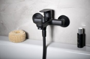 AQUALINE - LOTTA nástenná vaňová batéria, čierna mat LT610B