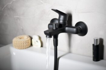 AQUALINE - LOTTA nástenná vaňová batéria, čierna mat LT610B