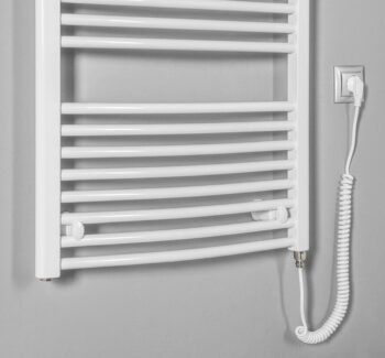 AQUALINE - ORBIT-E elektrické vykurovacie teleso, oblé, 450x960 300 W, biela ILEO94T