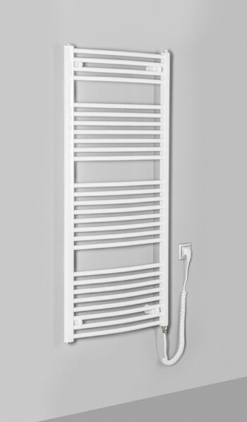 AQUALINE - ORBIT-E elektrické vykurovacie teleso, oblé, 600x1320 600 W, biela ILEO36T