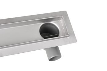 AQUALINE - PAVINO podlahový žľab z nerezové oceli s roštom na dlaždice, L-860, DN50 2710-90
