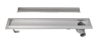 AQUALINE - PAVINO podlahový žľab z nerezové oceli s roštom na dlaždice, L-860, DN50 2710-90