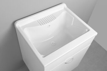 AQUALINE - Plastová výlevka so skrinkou 60x50 cm, vrátane sifónu PI6050-01