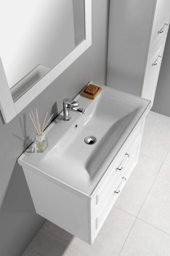 AQUALINE - SAVA 80 keramické umývadlo nábytkové 80x46cm, biela 2080