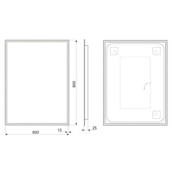 AQUALINE - TAURI zrkadlo s LED osvetlením 60x80cm TW260