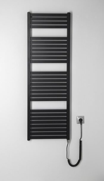 AQUALINE - TONDI-E elektrické vykurovacie teleso, rovné, 450x1330 500 W, čierna matná DE476T