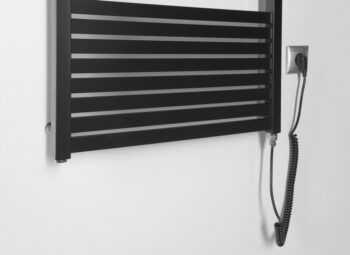 AQUALINE - TONDI-E elektrické vykurovacie teleso, rovné, 600x1330 600 W, čierna mat DE486T