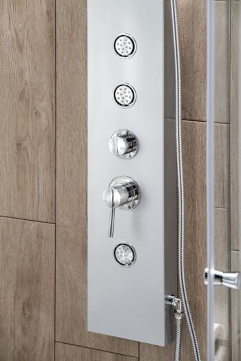 AQUALINE - TUSA sprchový panel, 200x1400, strieborna SL680