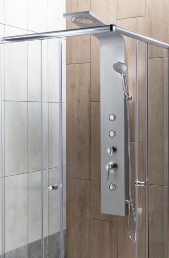AQUALINE - TUSA sprchový panel, 200x1400, strieborna SL680