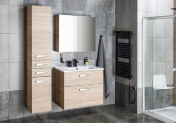 AQUALINE - VEGA Skrinka vysoká 35x184x31cm, dub platin VG985